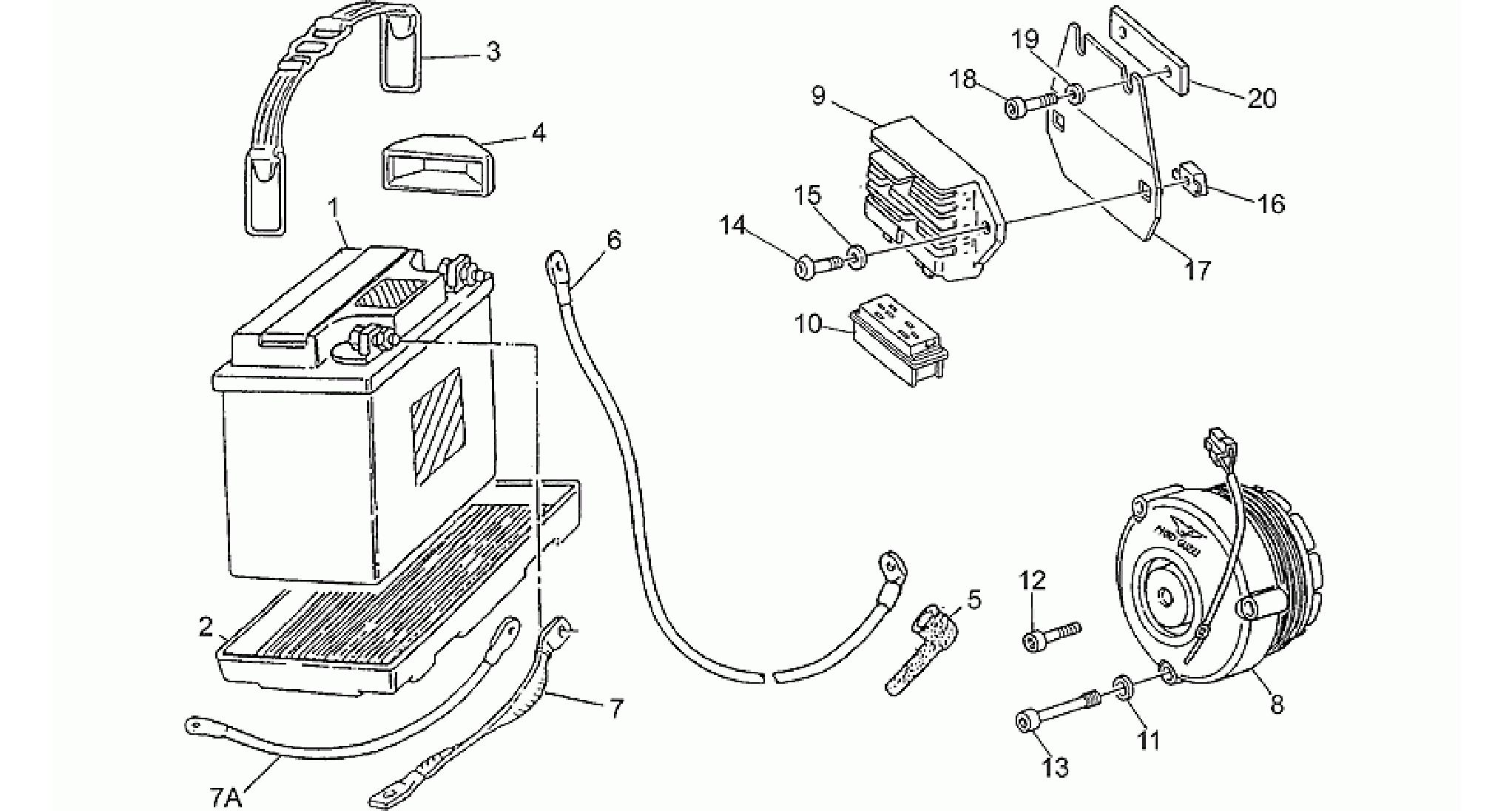 Saprisa battery - alternator