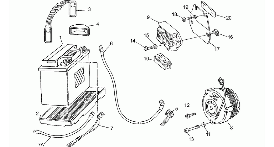 Saprisa battery - alternator