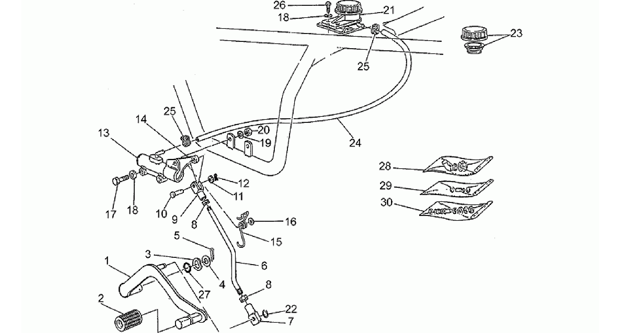 Rear master cylinder