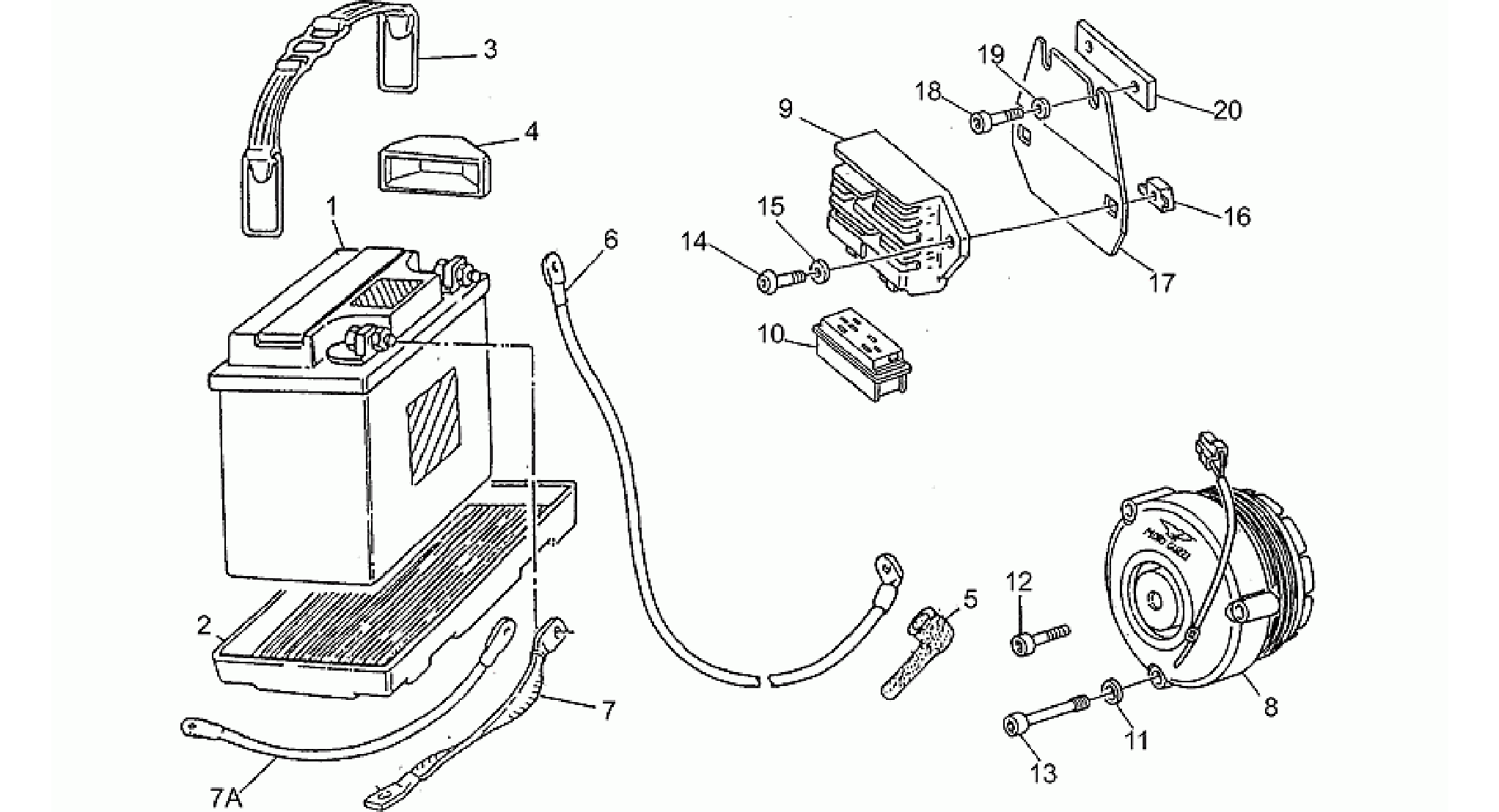 Saprisa battery - alternator