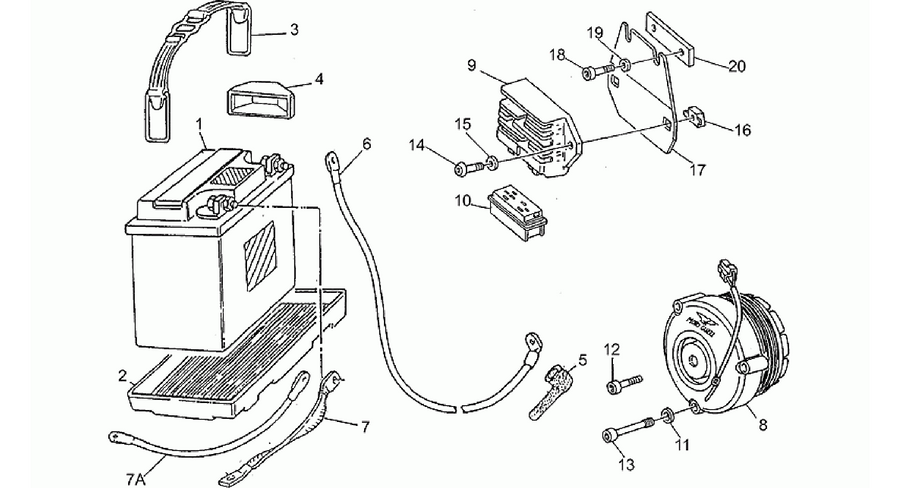 Saprisa battery - alternator