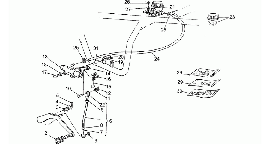 Rear master cylinder
