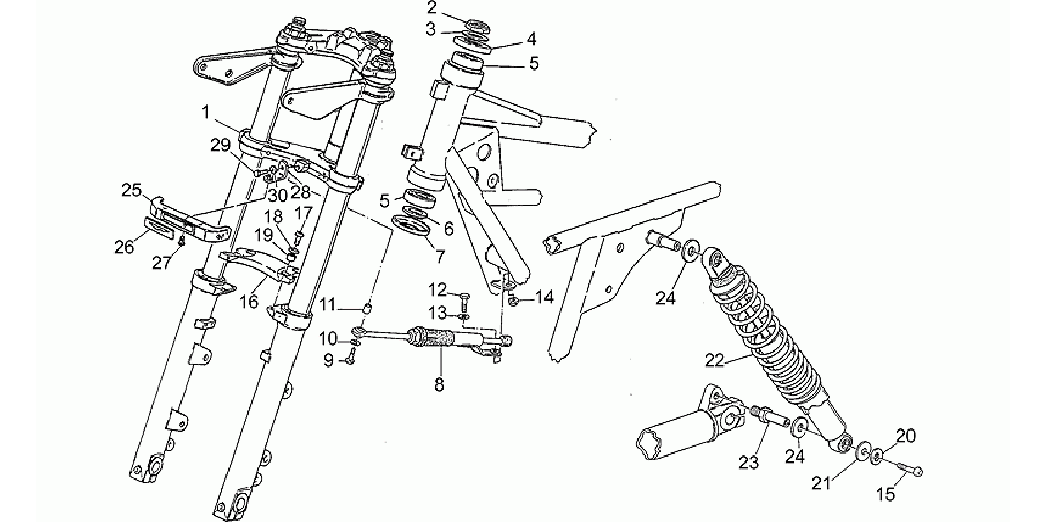 Front/rear shock absorber
