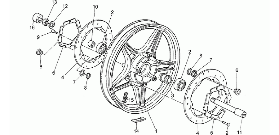 Front wheel, alloy