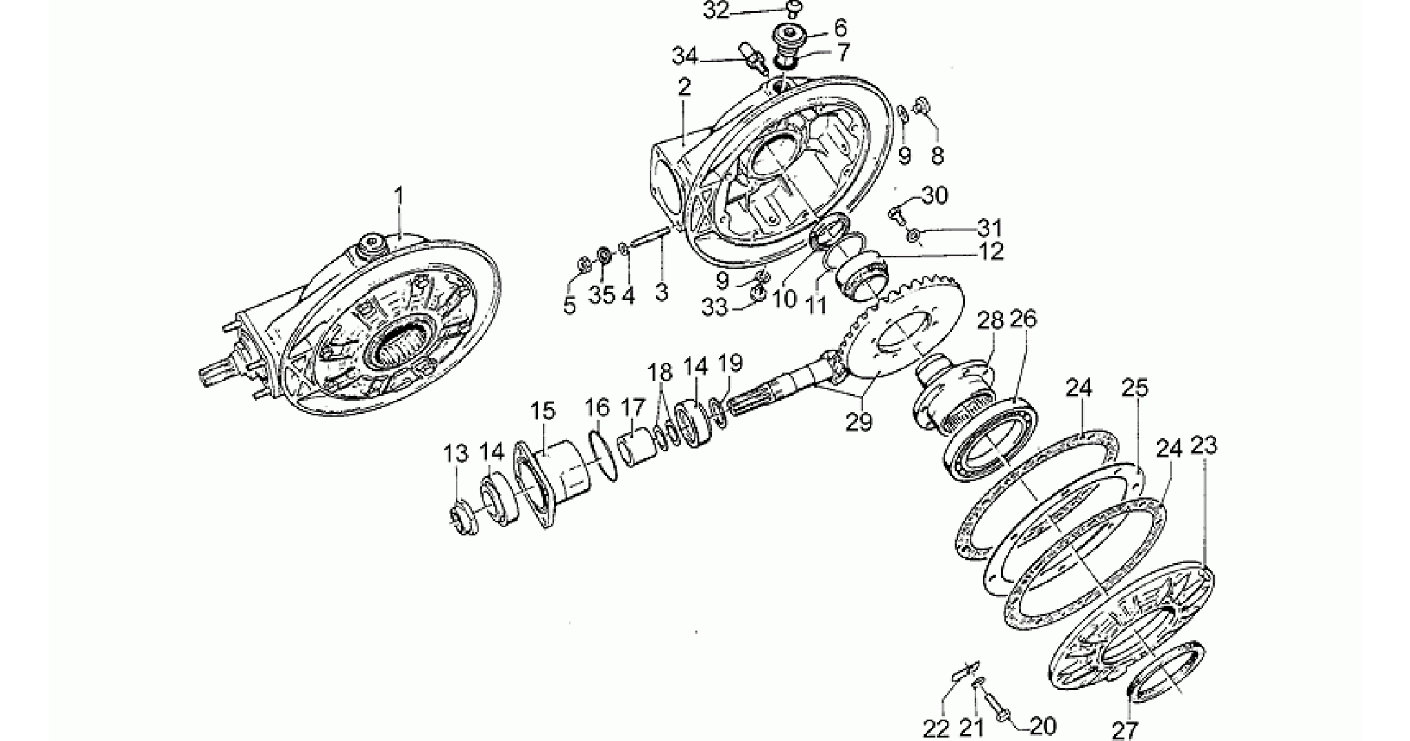 Rear bevel gear