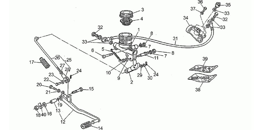 Rear master cylinder