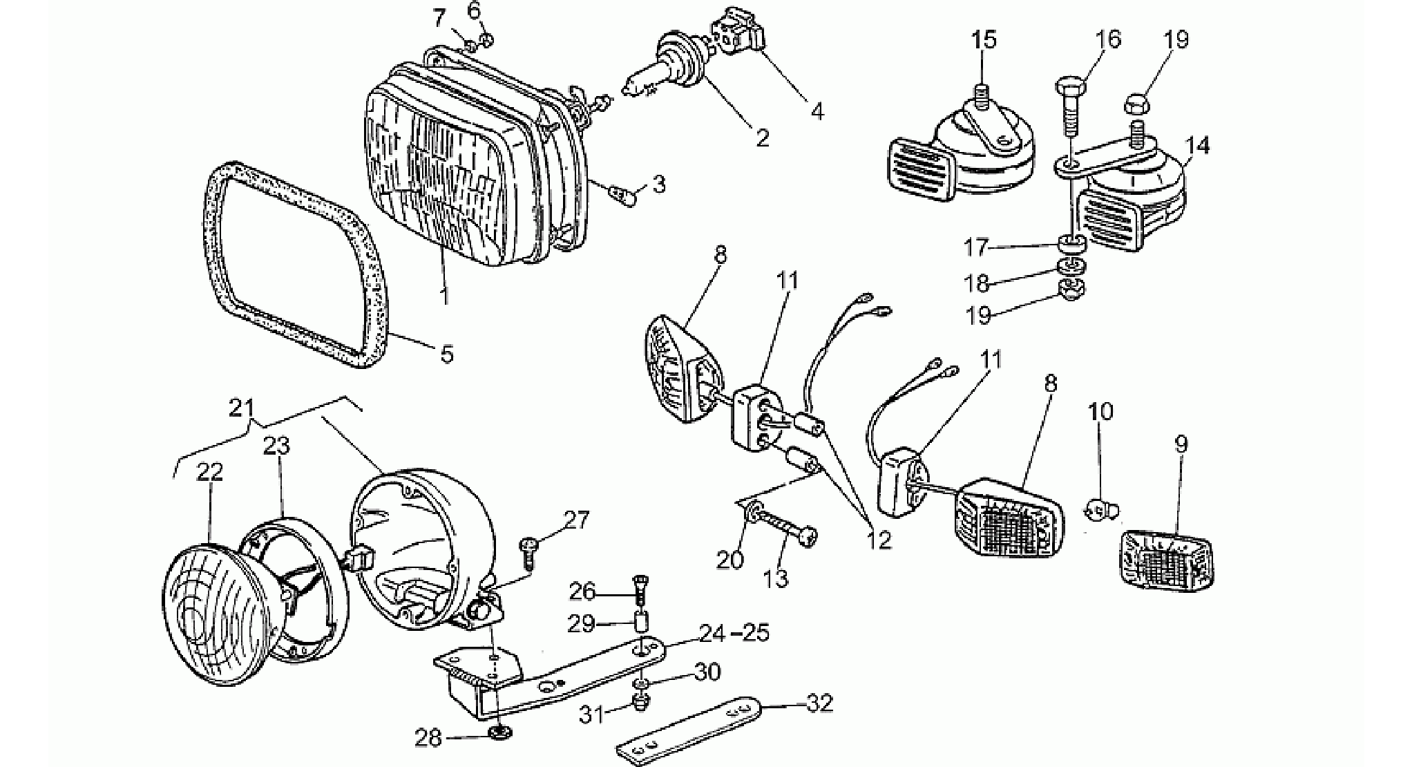 Headlight-Horn