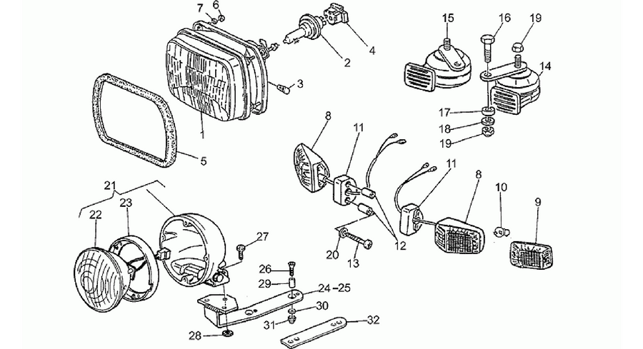 Headlight-Horn