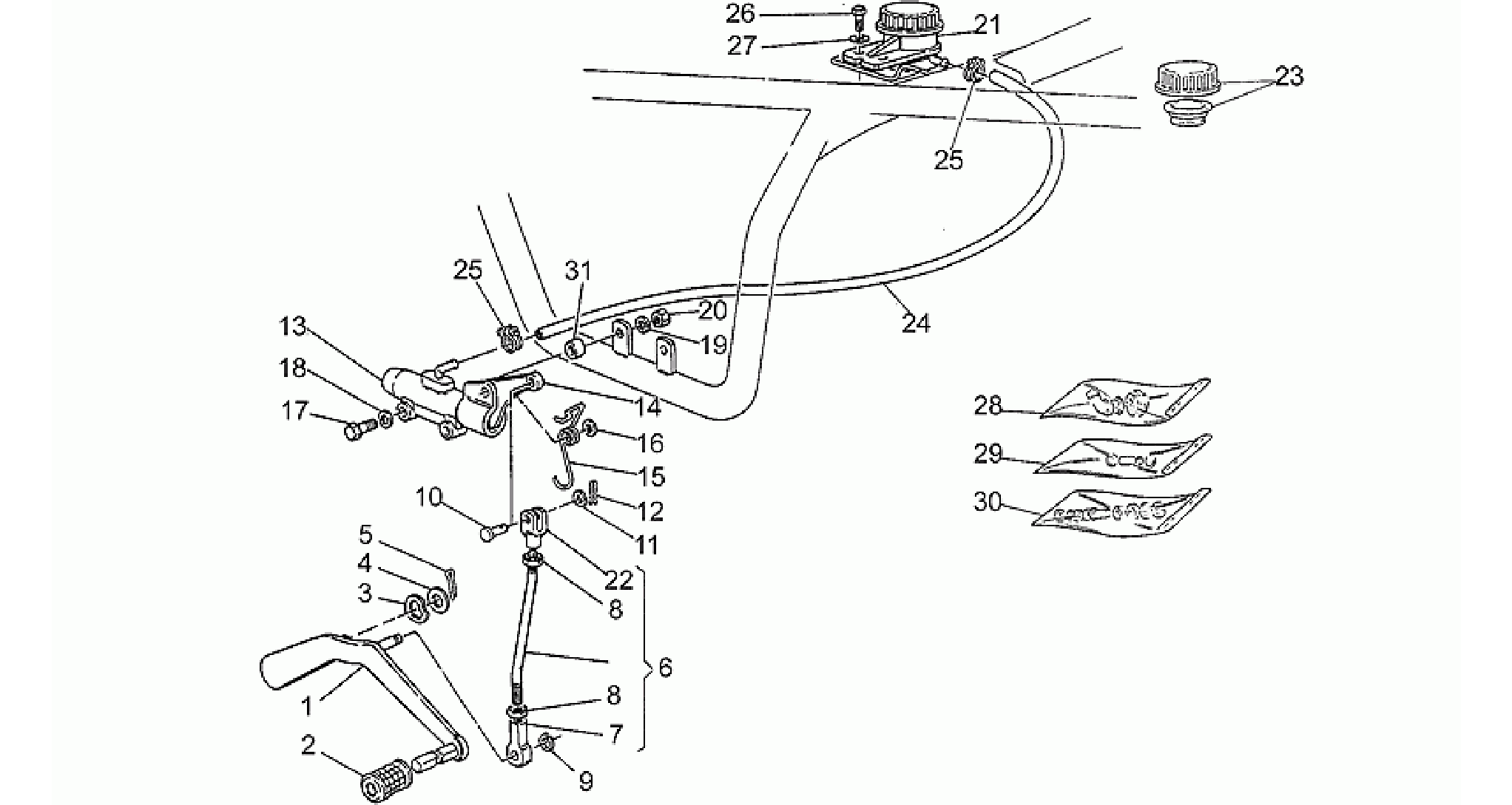 Rear master cylinder