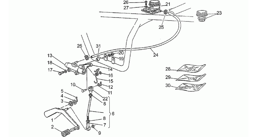 Rear master cylinder