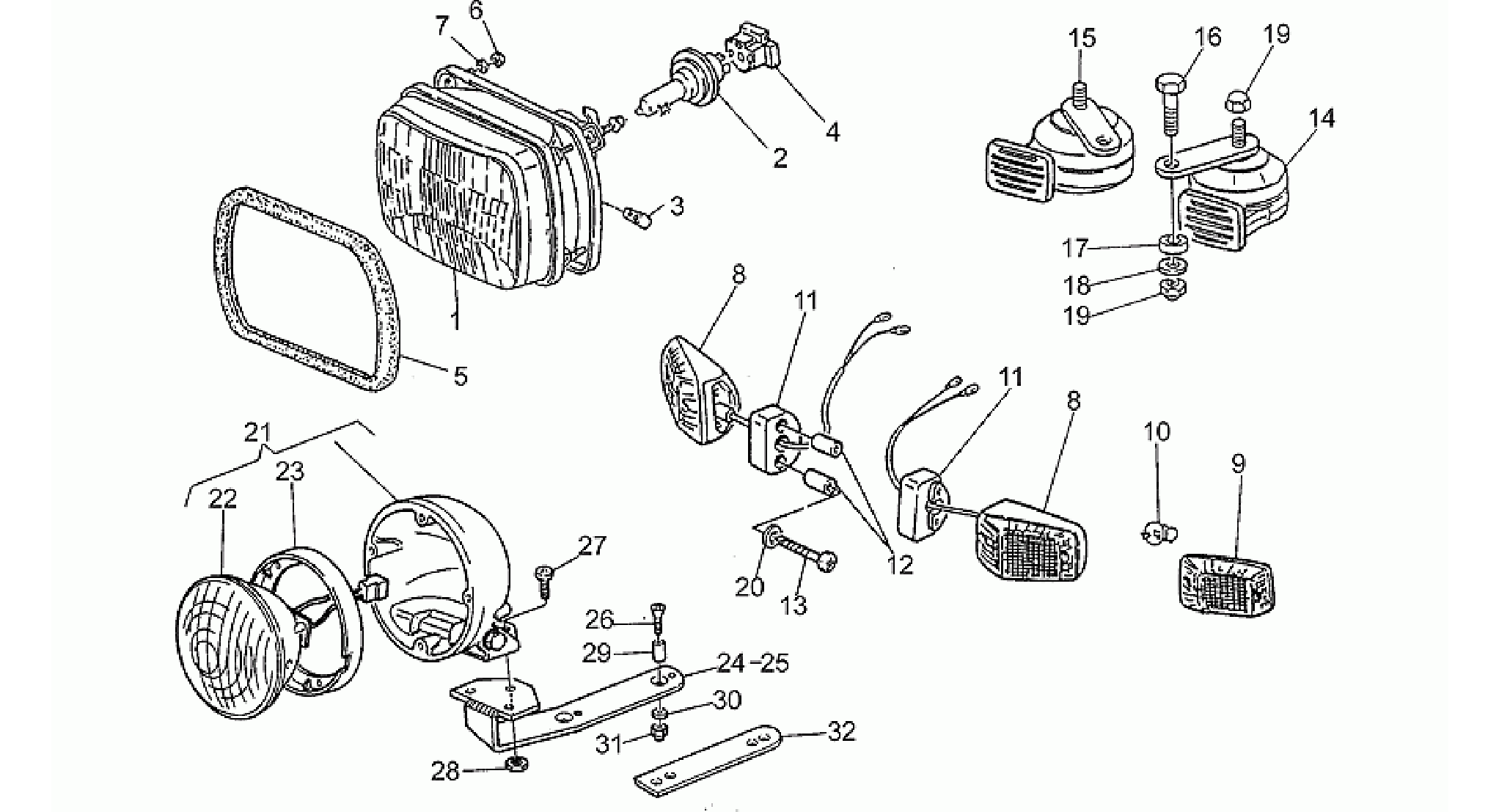 Headlight-Horn