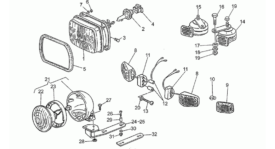 Headlight-Horn