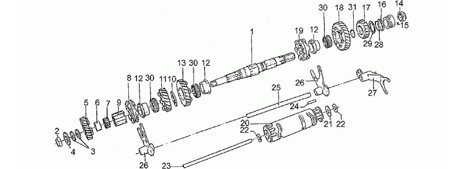 Driven shaft