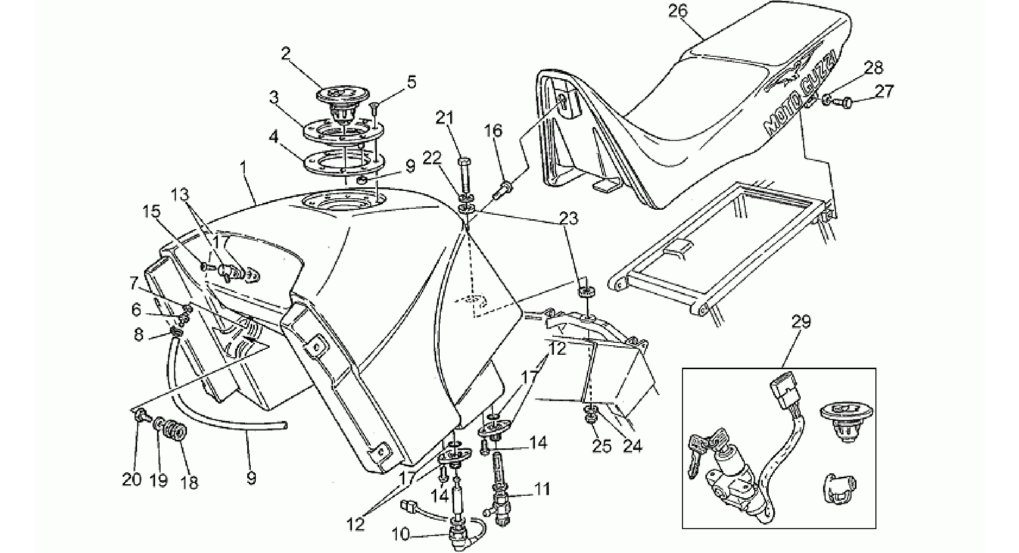 Fuel tank-seat