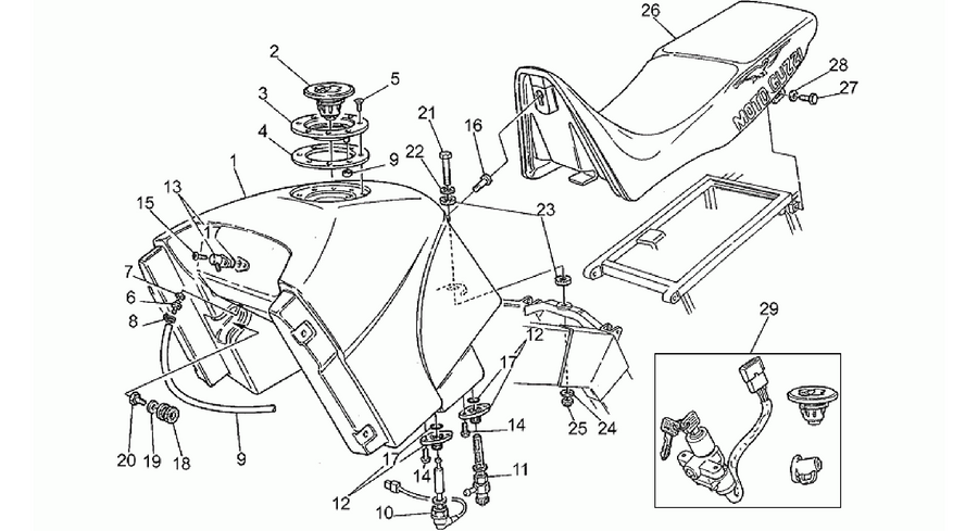 Fuel tank-seat