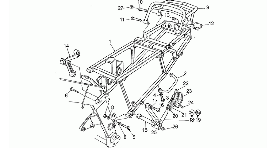 Rear frame