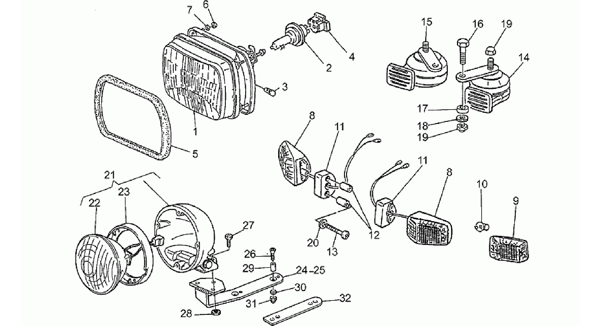 Headlight-Horn