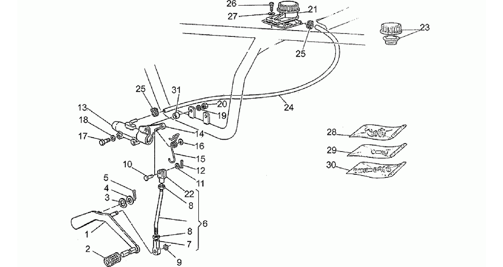 Rear master cylinder
