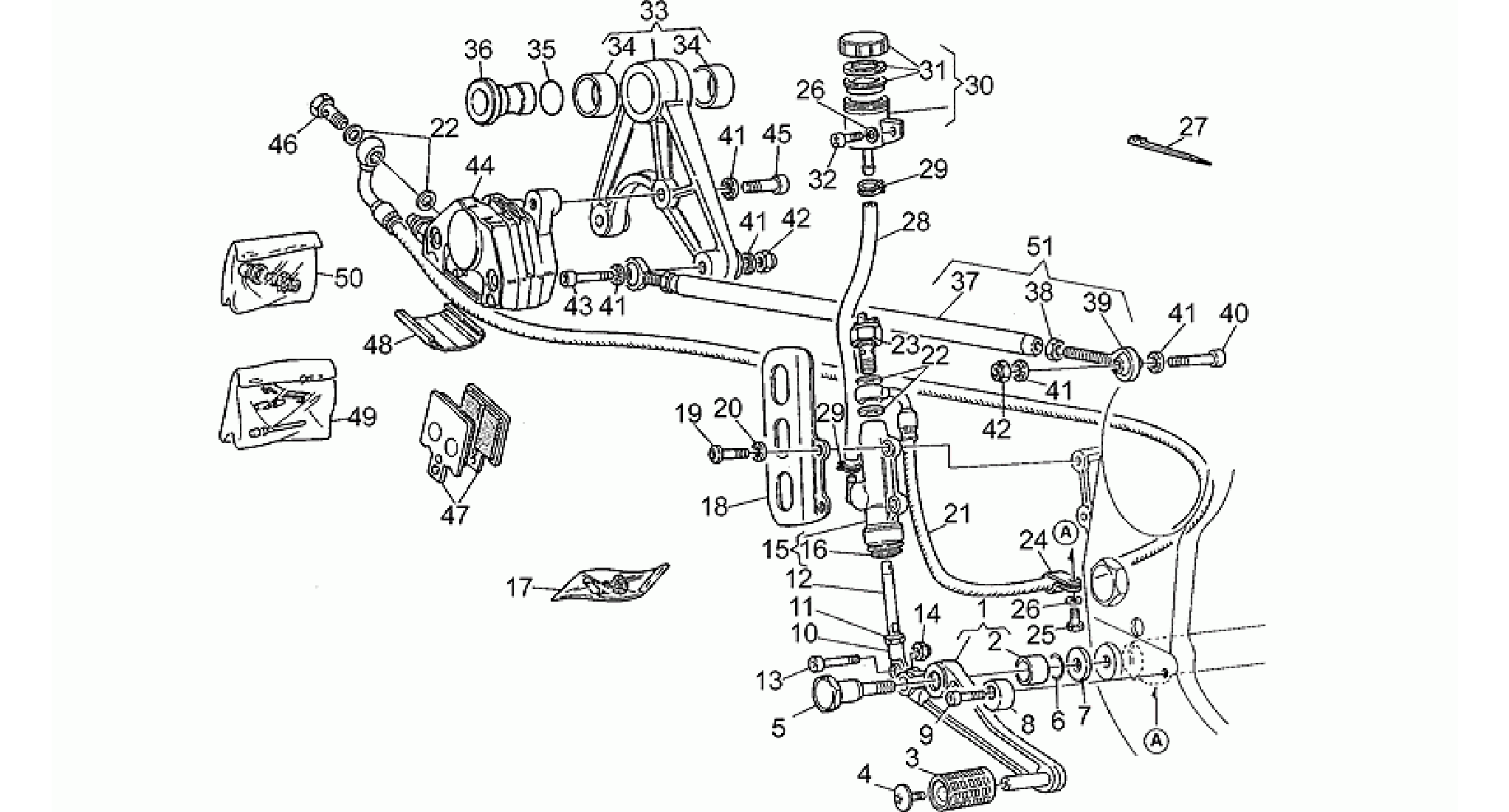 Rear brake system