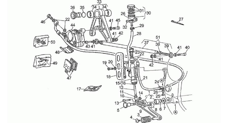 Rear brake system