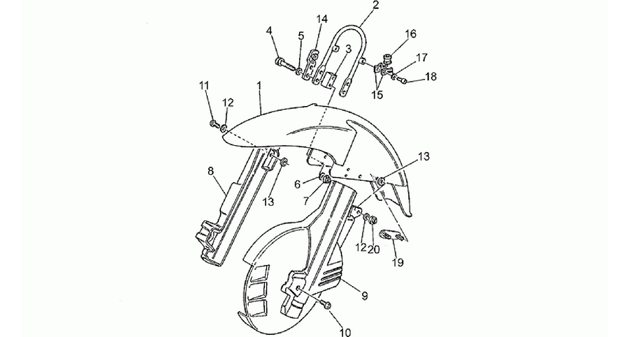 Front mudguard