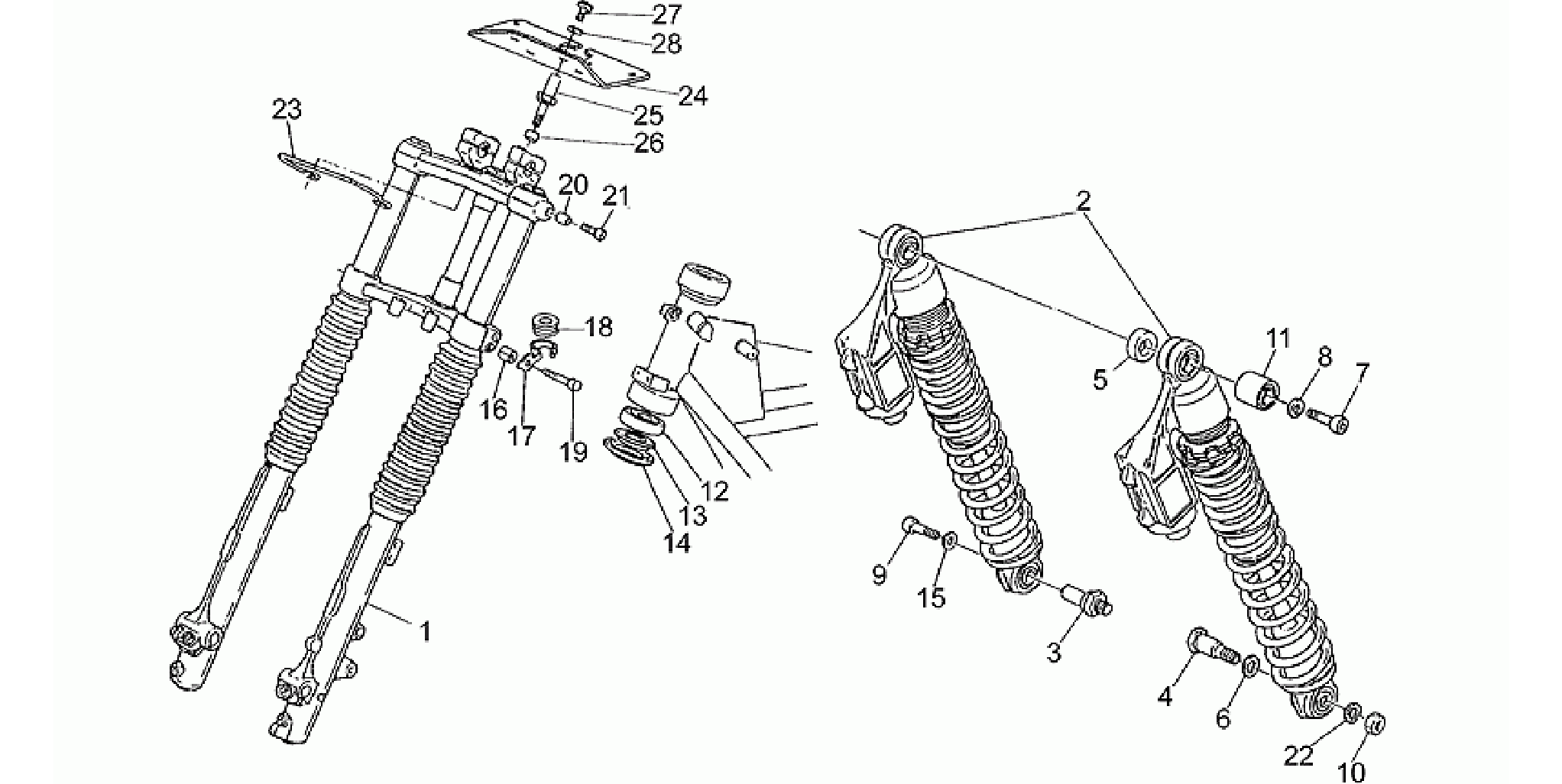 Front/rear shock absorber