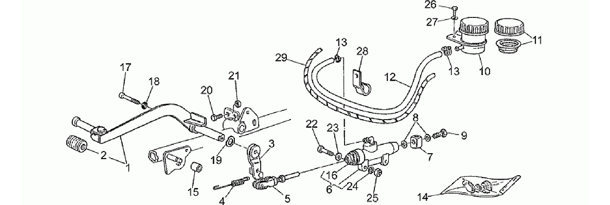 Rear master cylinder