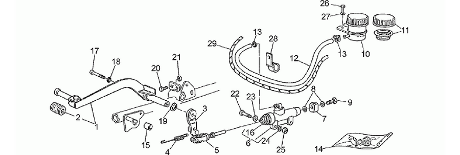 Rear master cylinder