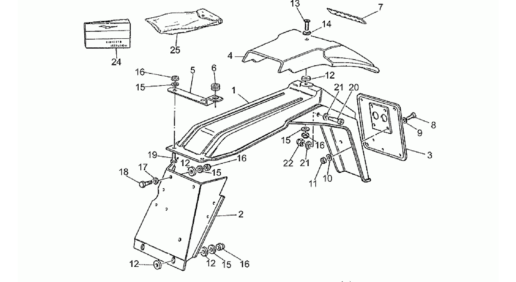 Rear mudguard