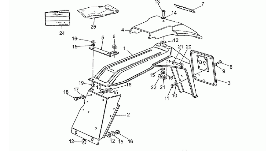 Rear mudguard