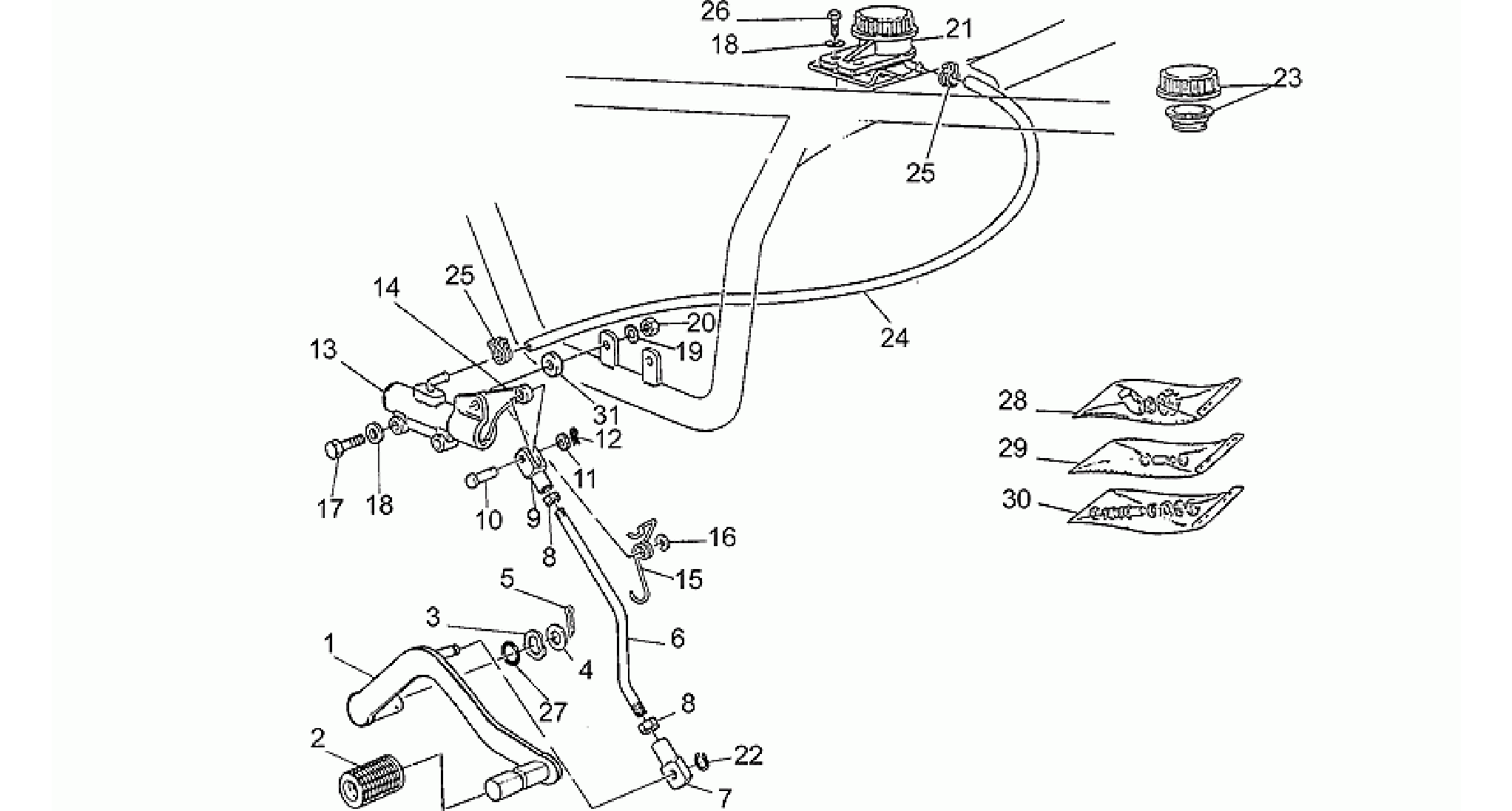 Rear master cylinder
