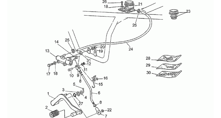 Rear master cylinder