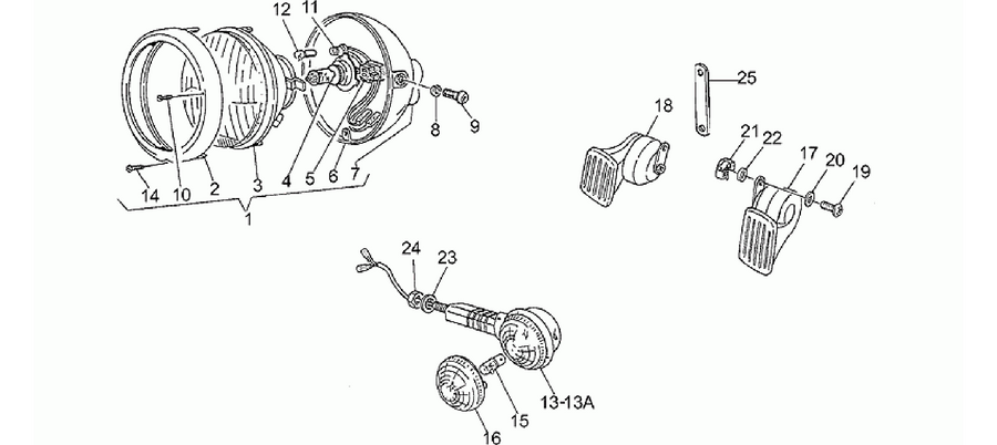 Headlight-Horn