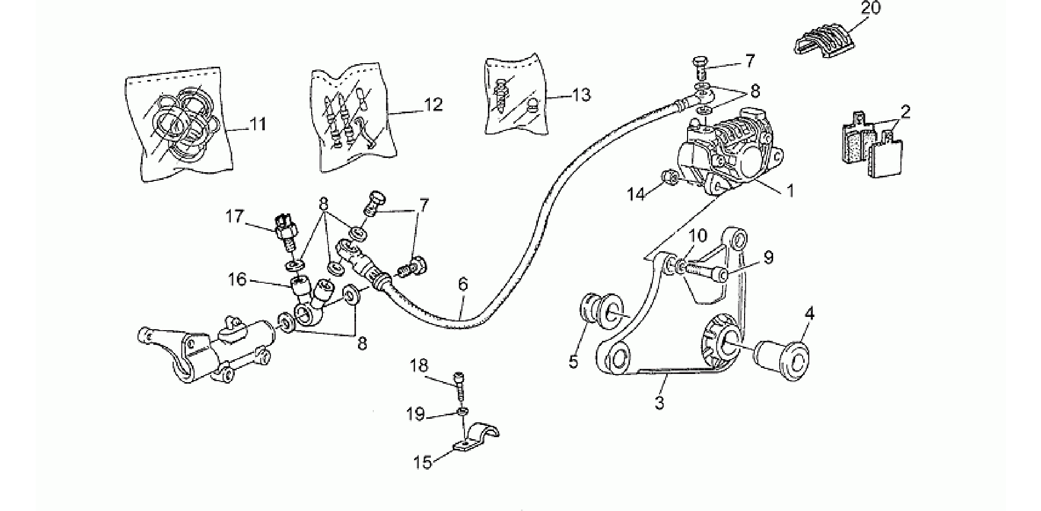 Rear brake caliper