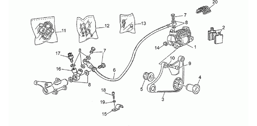 Rear brake caliper
