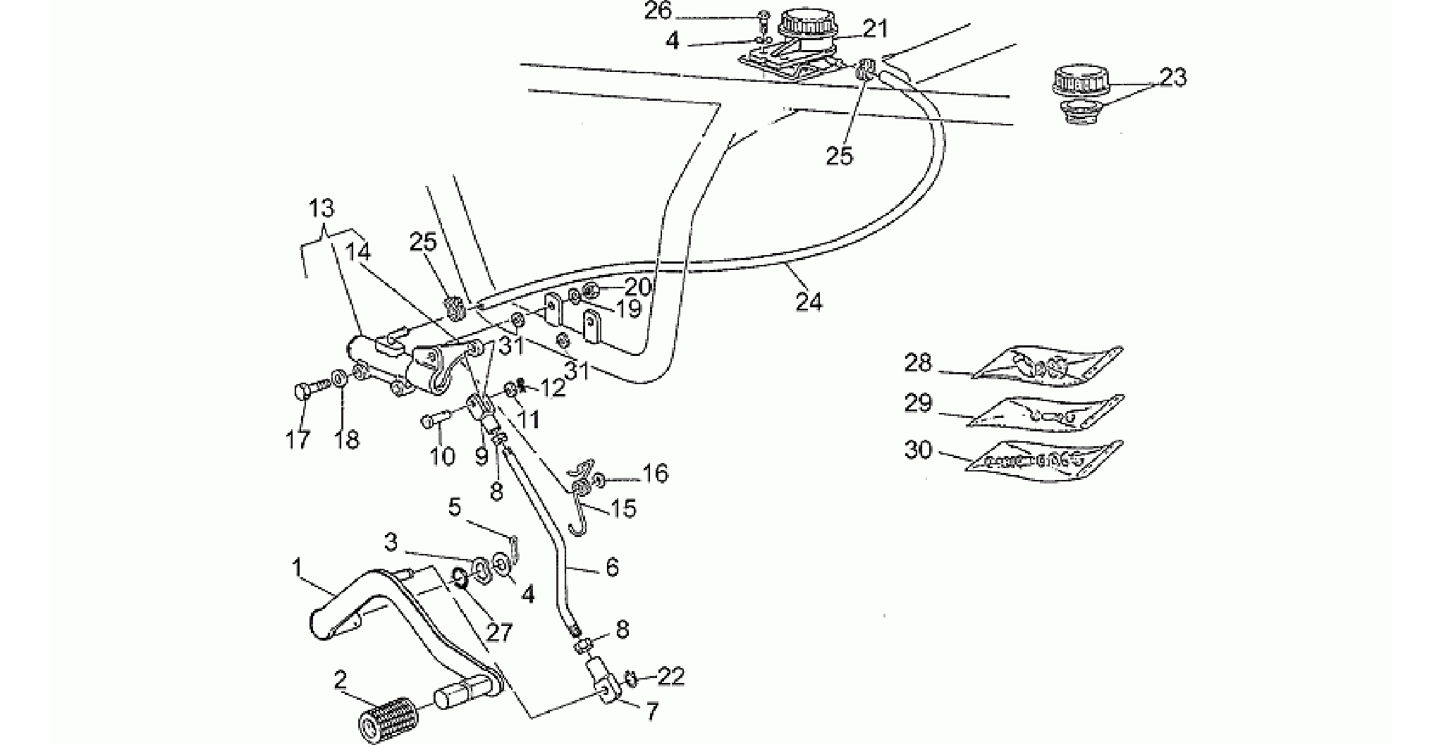 Rear master cylinder