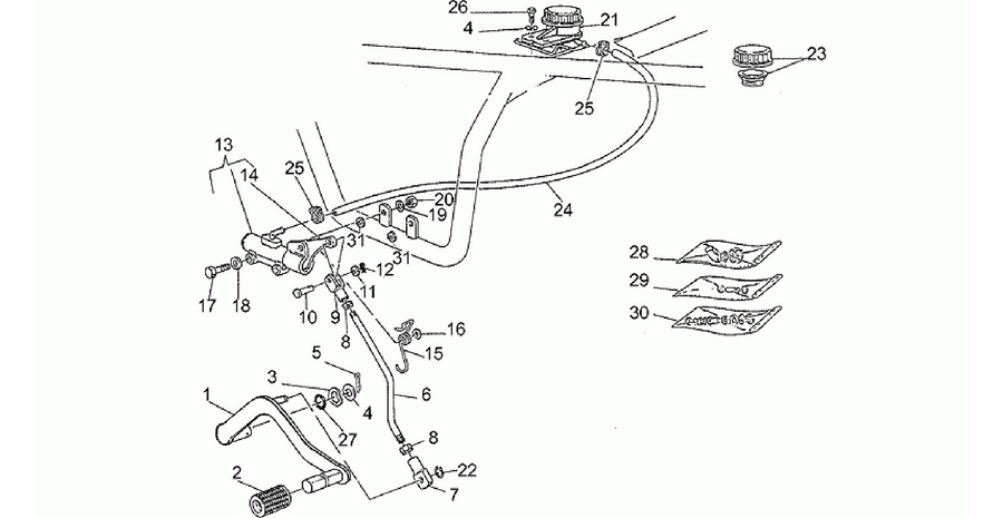 Rear master cylinder