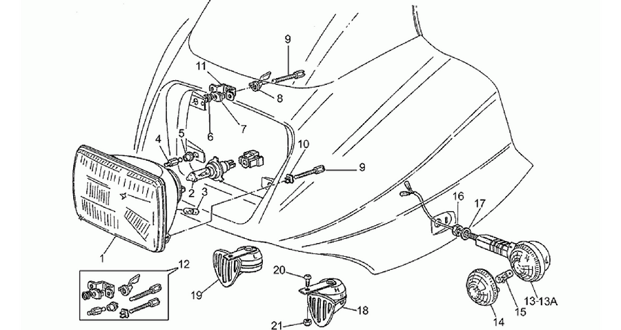Fairing front headl.var.