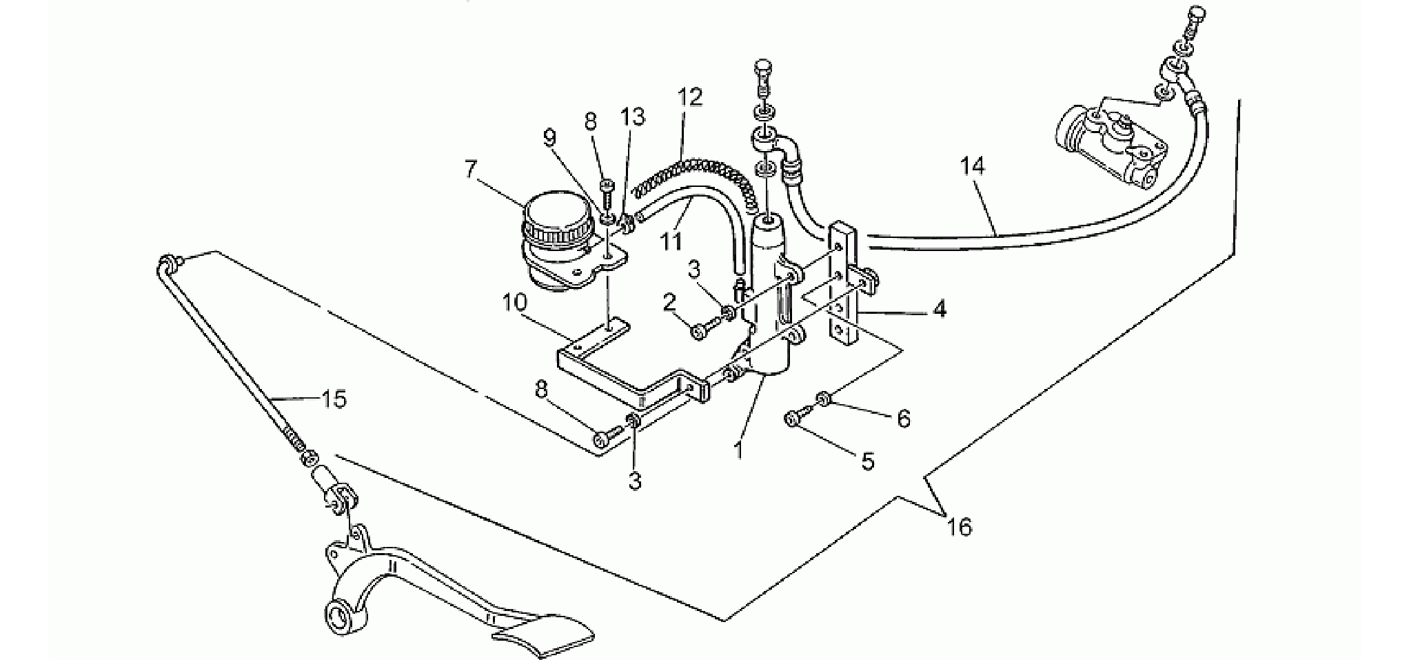 Rear brake m.cyl. mod.