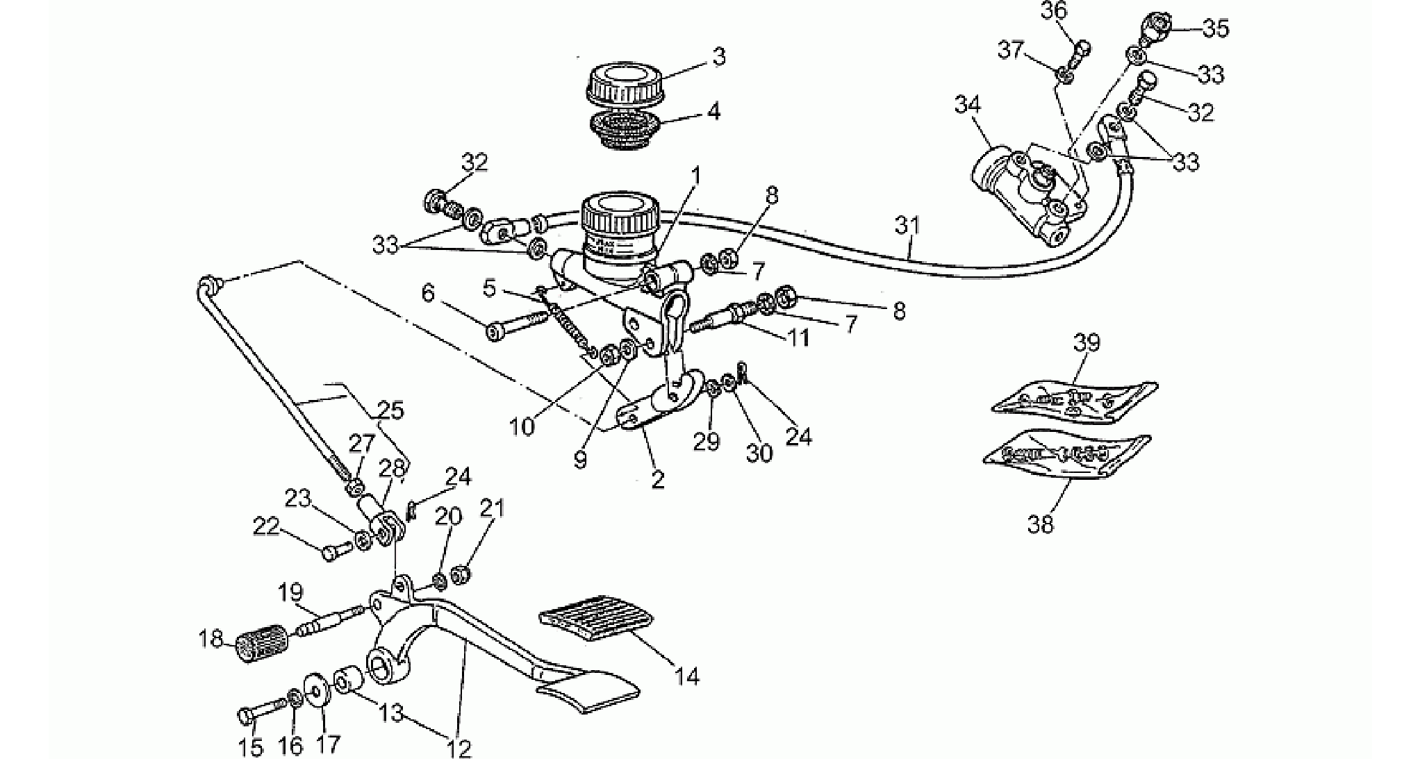 Rear master cylinder