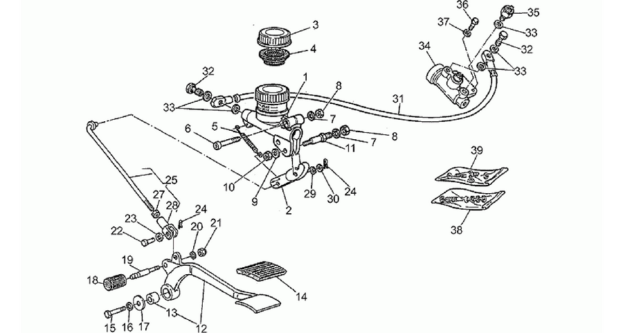 Rear master cylinder