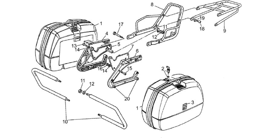 Saddlebags-rear bumper