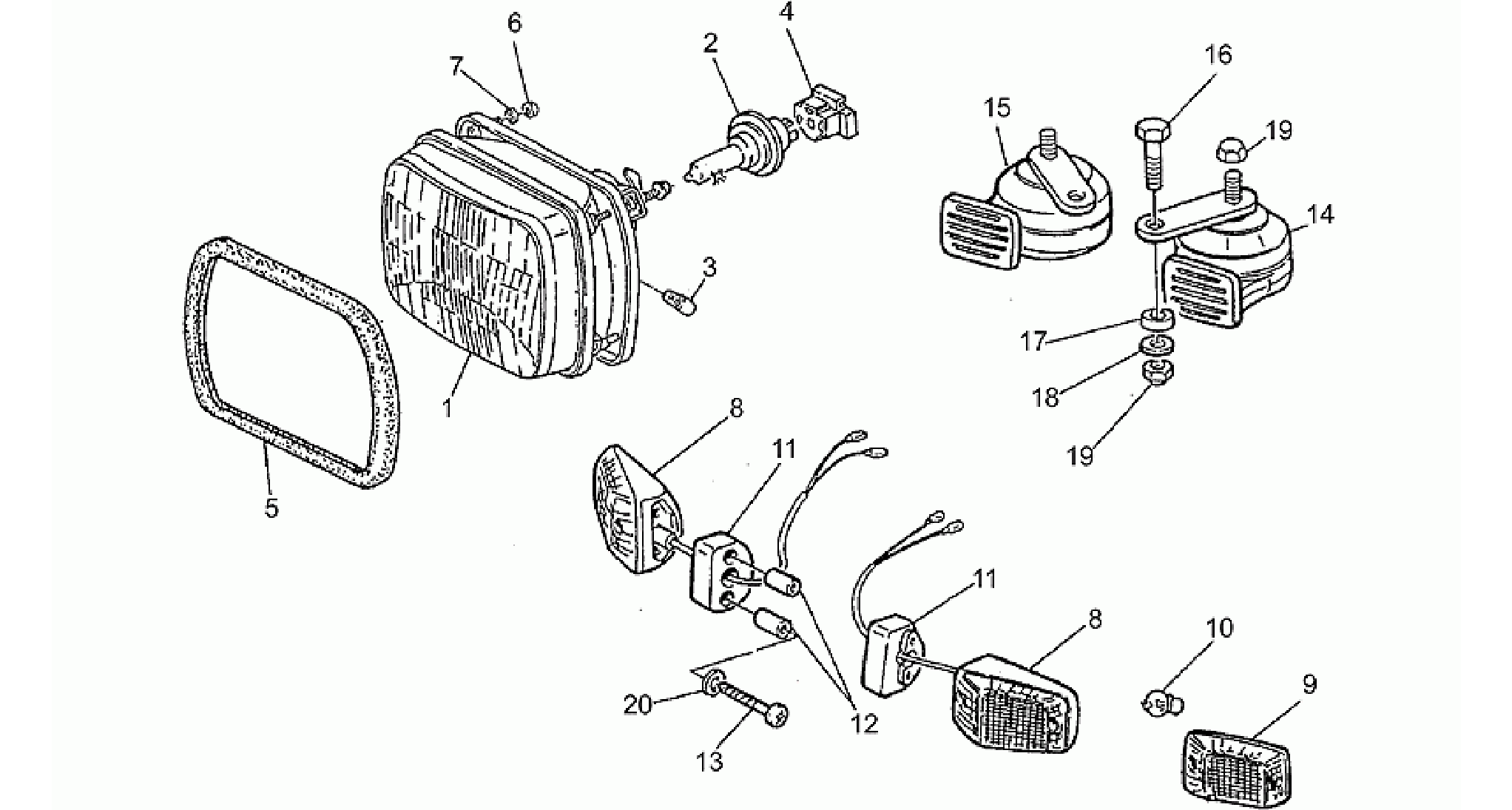 Headlight-Horn