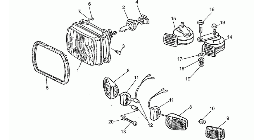Headlight-Horn