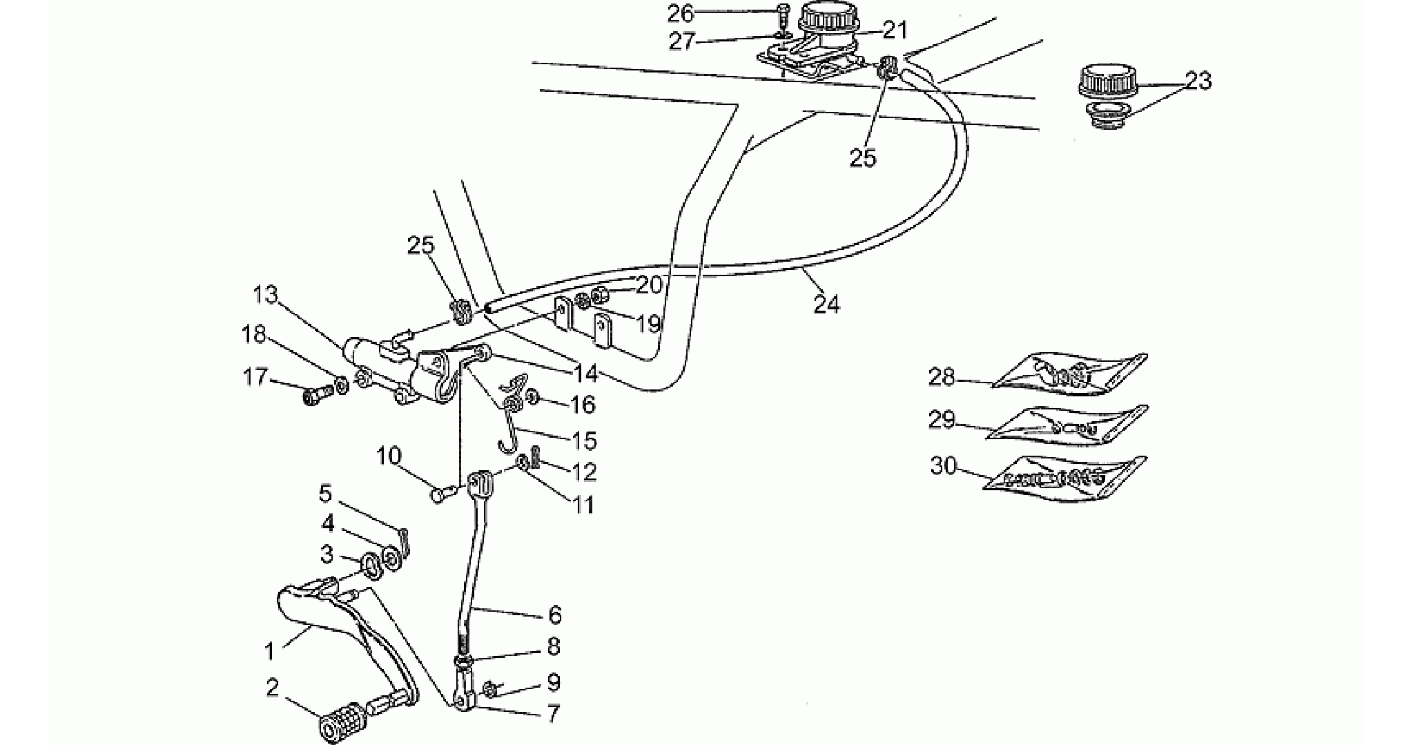 Rear master cylinder