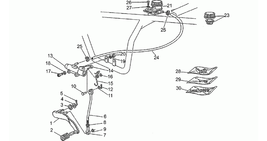 Rear master cylinder