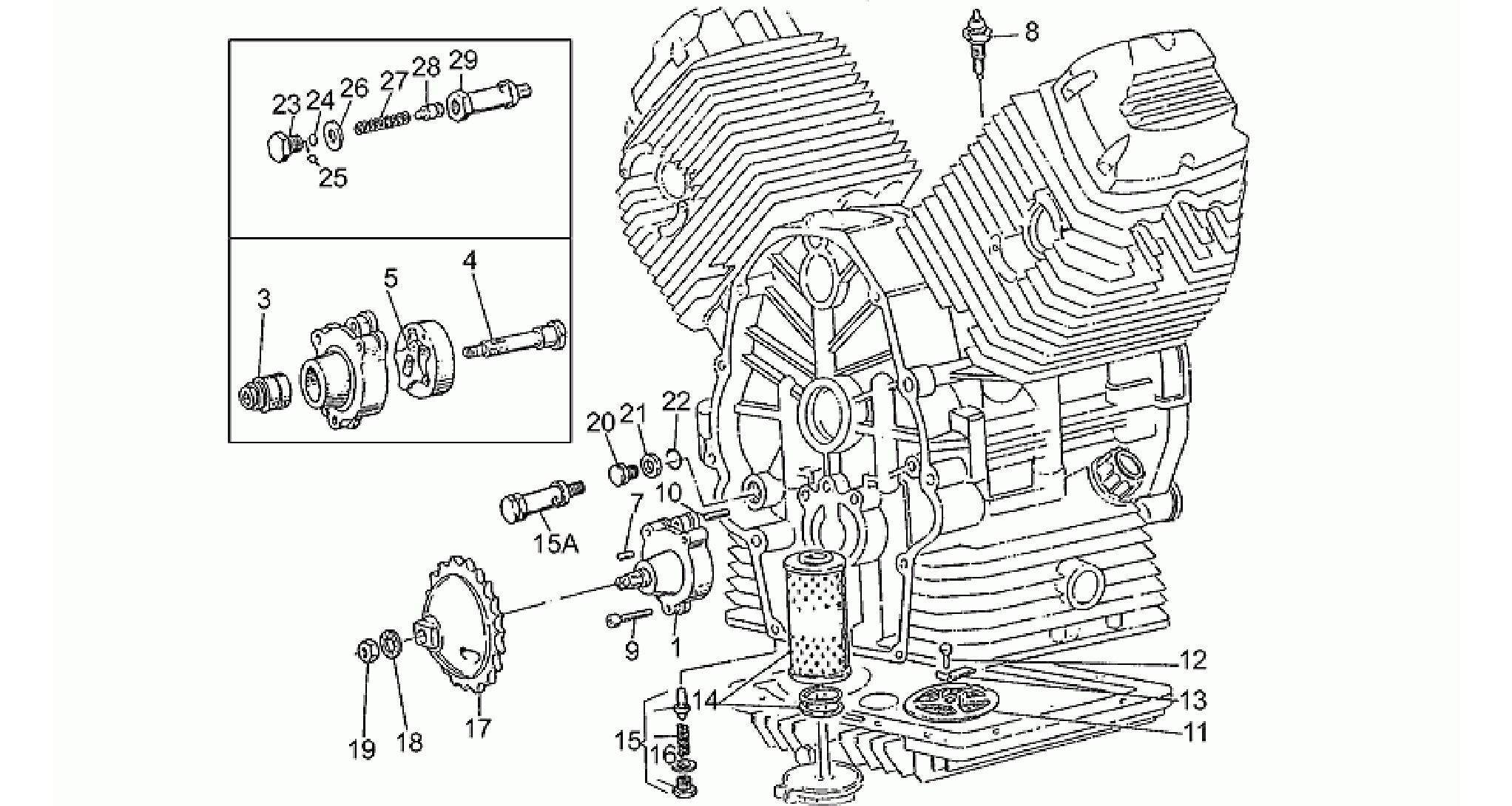 Oil pump-filter
