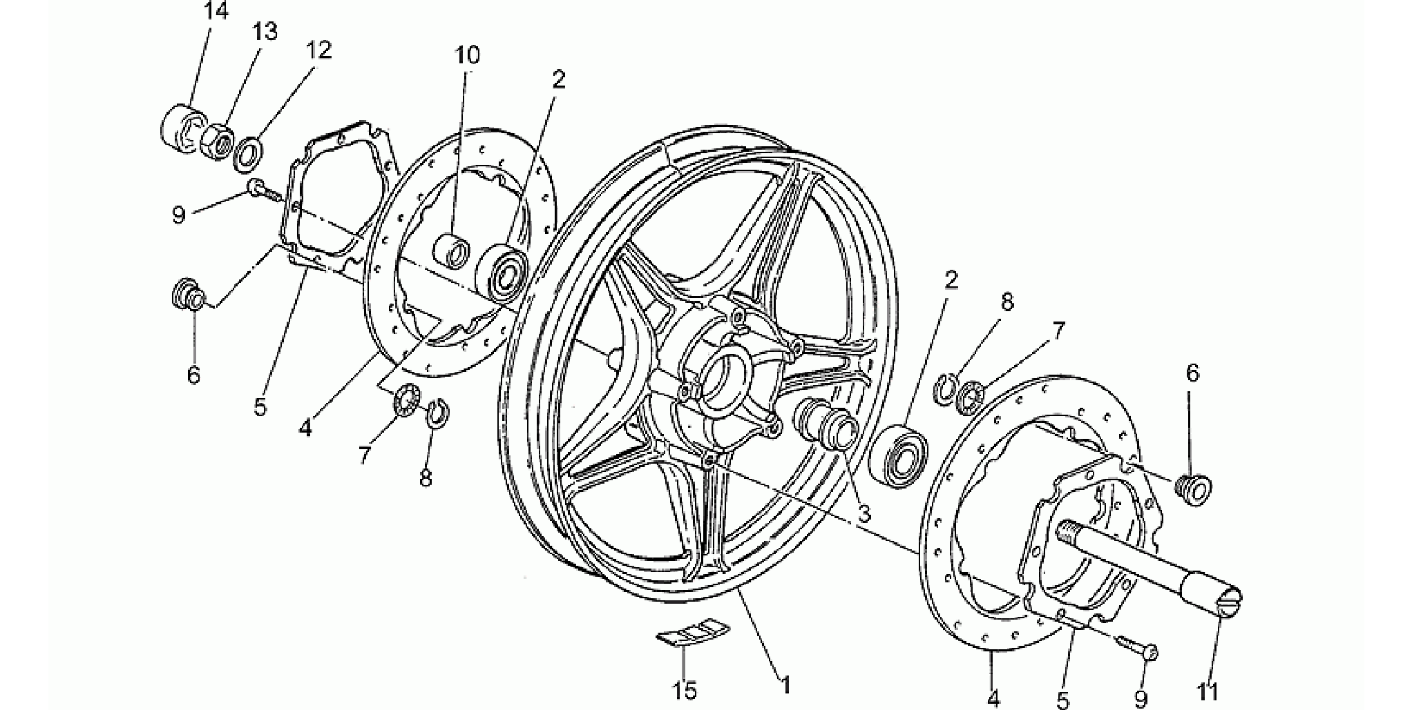 Front wheel, alloy