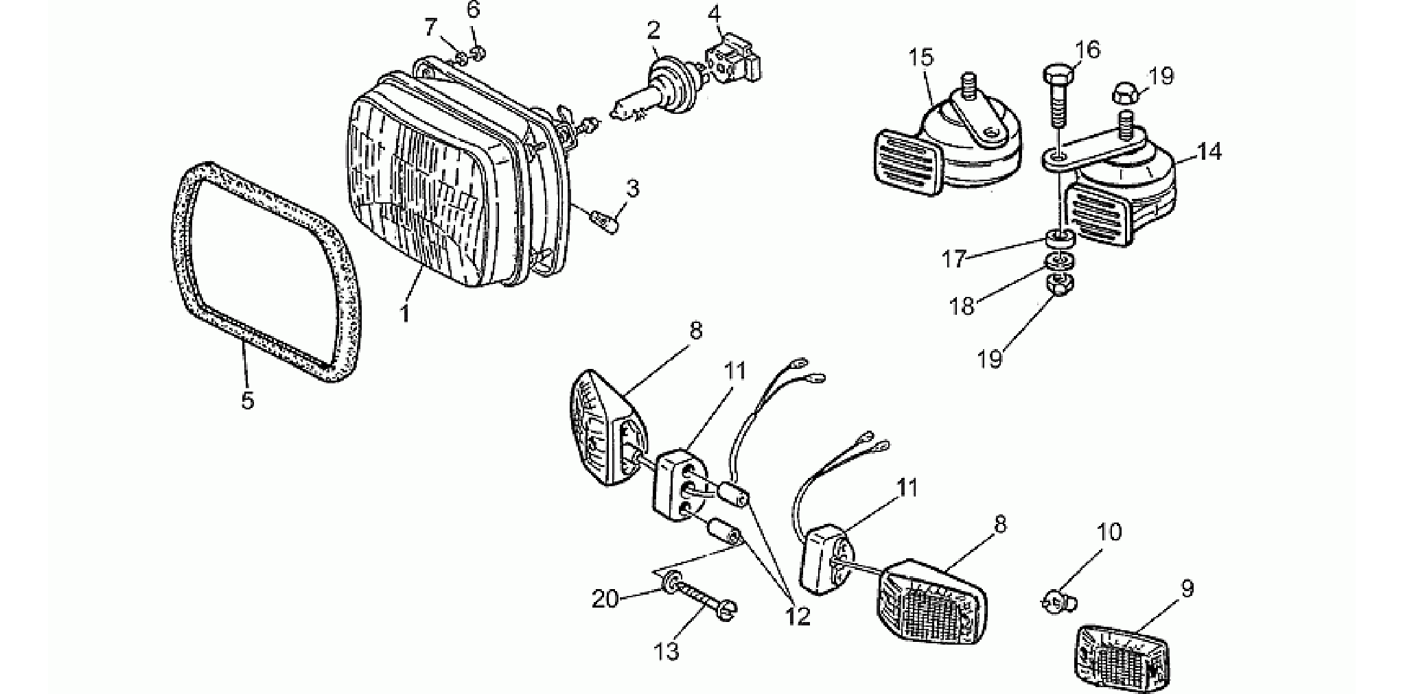 Headlight-Horn