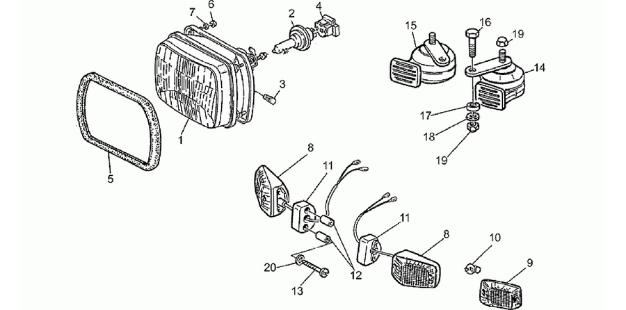 Headlight-Horn